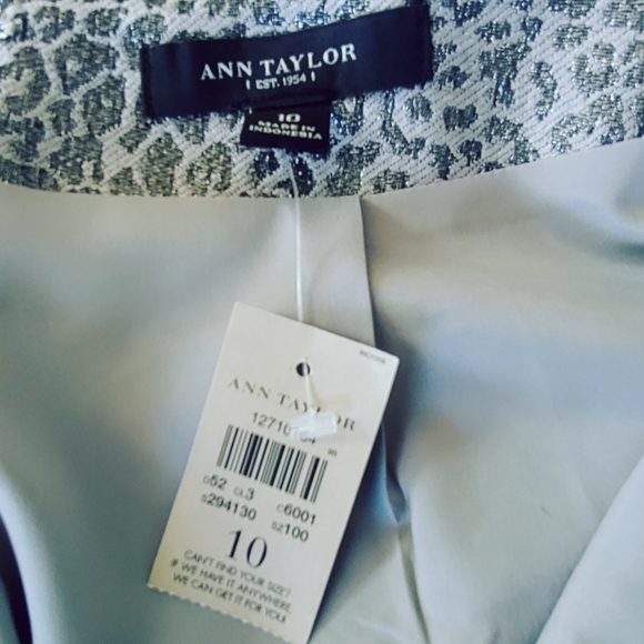 NWT Ann Taylor pewter metallic animal print pencil skirt size 10 - Picture 6 of 6